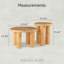 Farmhouse Rustic Round Coffee Table Set Of 2