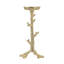 Ensemble de 2 porte-bougie pilier en aluminium doré avec motif de branches de corail, S: 4,7 x 4,7 x 9,8 po L: 4,7 x 4,7 x 11,8 po