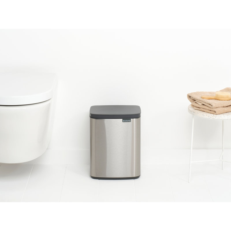 Brabantia 7 Litre Bo Waste Bin, Matt Steel Fingerprint Proof