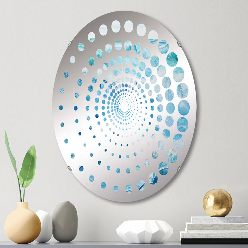 Miroir décoratif à pointes spirales Ocean Charm IV - MIR117228-Ovale, L 20 po x H 30 po