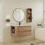 Meuble-lavabo de salle de bain, 36 po, contreplaqué, 1 pièce, fixation murale, chêne imitation