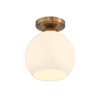 1LT Flushmount, Gold & Opal