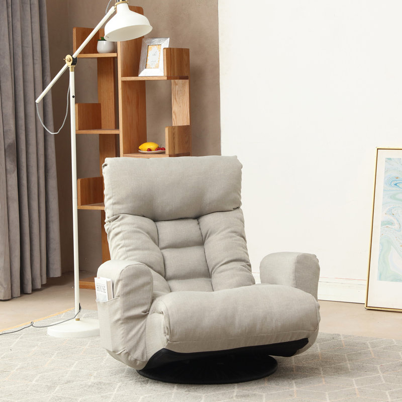 Chaise relaxante avec rembourrage et base rotative douce à position réglable