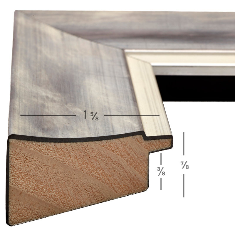 Cadre pour photo simple Heckstall, 24 po x 30 po emmêlé à 20 po x 26 po, Argent
