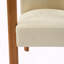 Fauteuil rembourré en tissu avec structure en bois d'hévéa facile à assembler