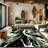 Galaxy Series Abrstract Black/Gray/Ivory/Beige Area Rug-1307321359