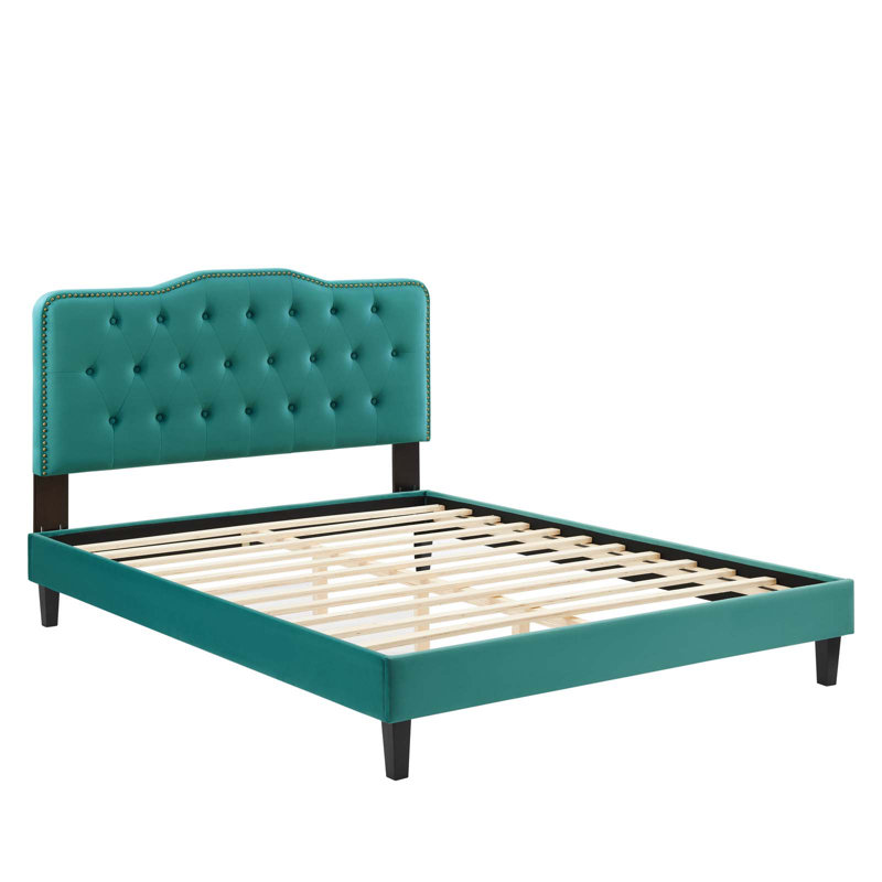 Modway Amber Platform Bed, Queen, Teal