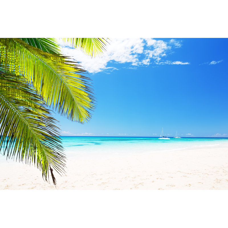 White Sandy Beach by Preto_perola - Wrapped Canvas Print, 30cm H x 46cm W 