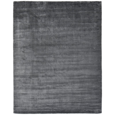 Cordi Hand Knotted Striped Area Rug in Gray