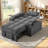 43.5" Sleeper Chair Bed, 3-in-1 Convertible Sleeper Sofa Chair with Adjustable Backrest&USB&Table&Cup Holder-857860180