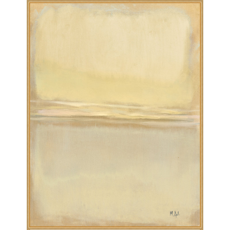 Golden View 1' Framed Print on Canvas