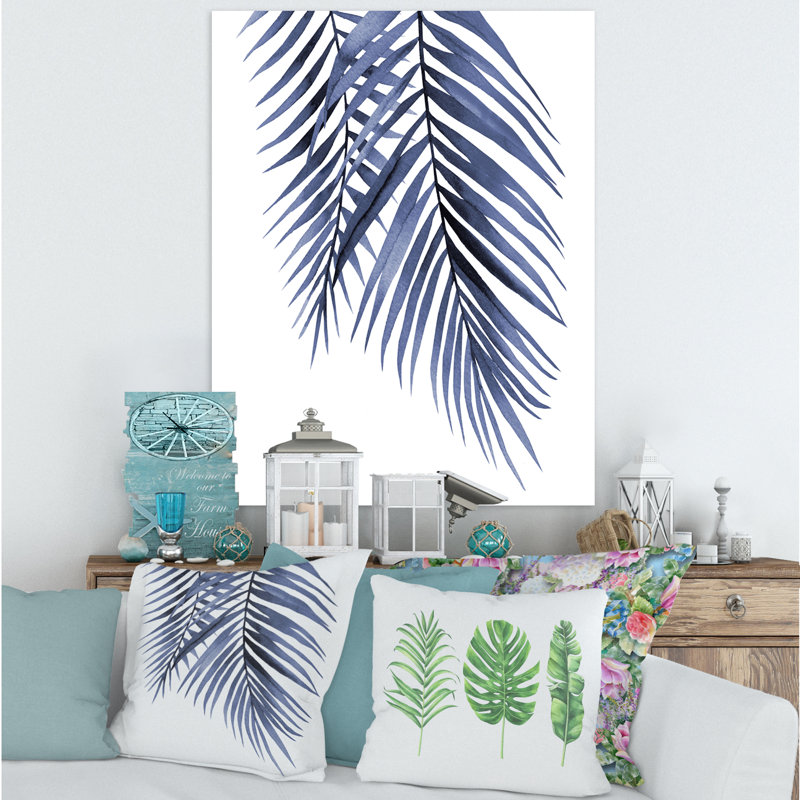«Palm Leaves Abstract Tropical Branches», reproduction sur toile tendue, H 40 po x l 30 po x 1,5 po
