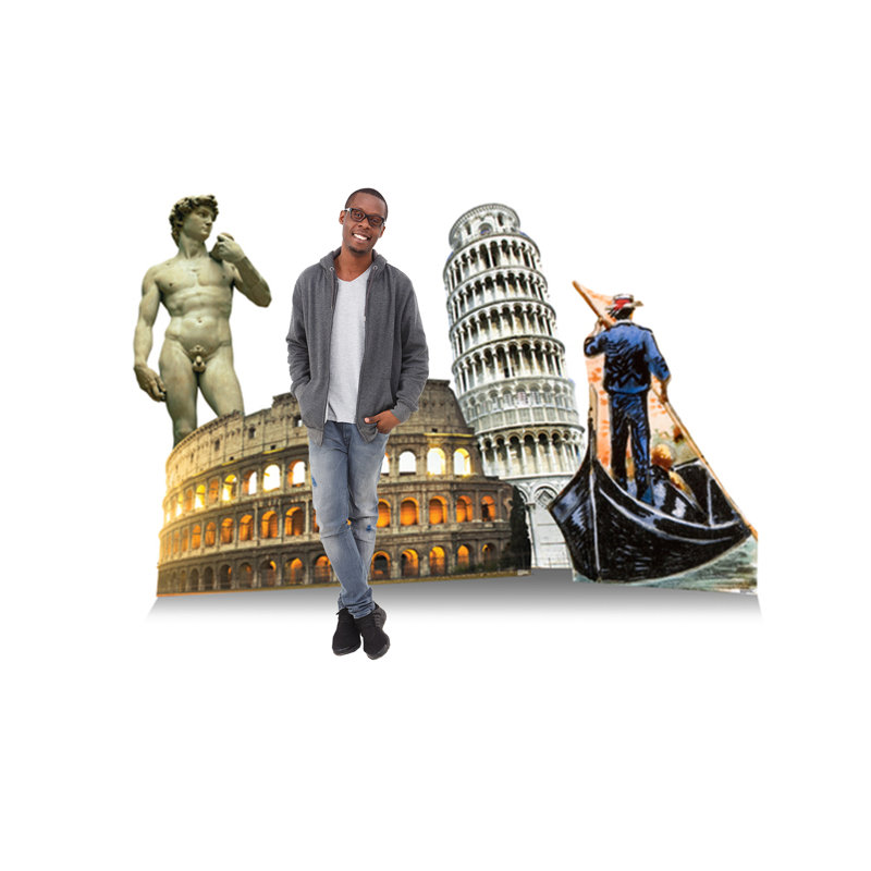 Accroche ensemble de thème de fête italie