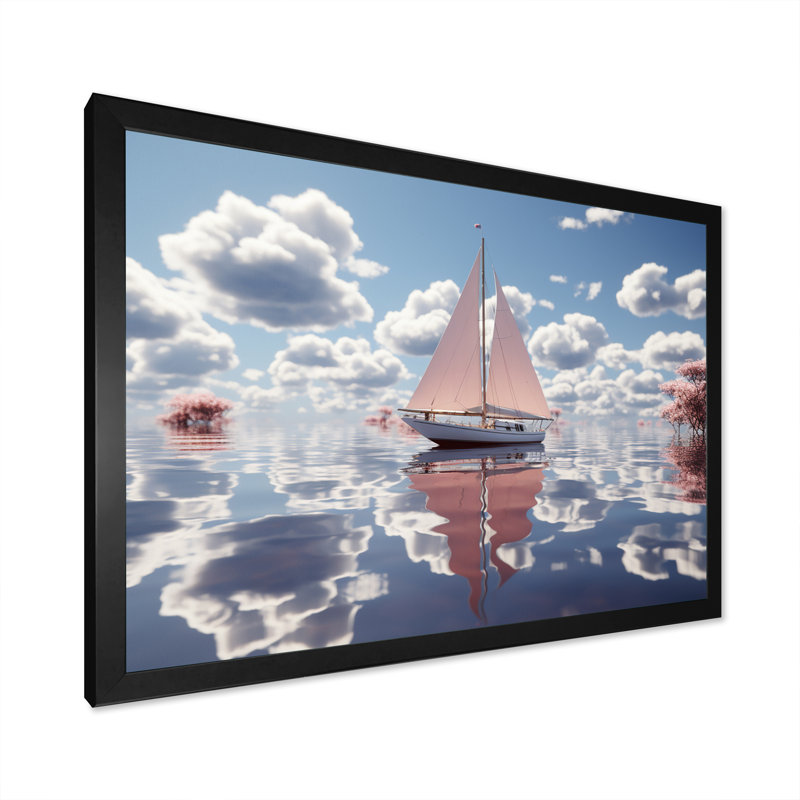 Ambyr sur toile, H 16 po x l 32 po x P 1 po, Cadre simple noir