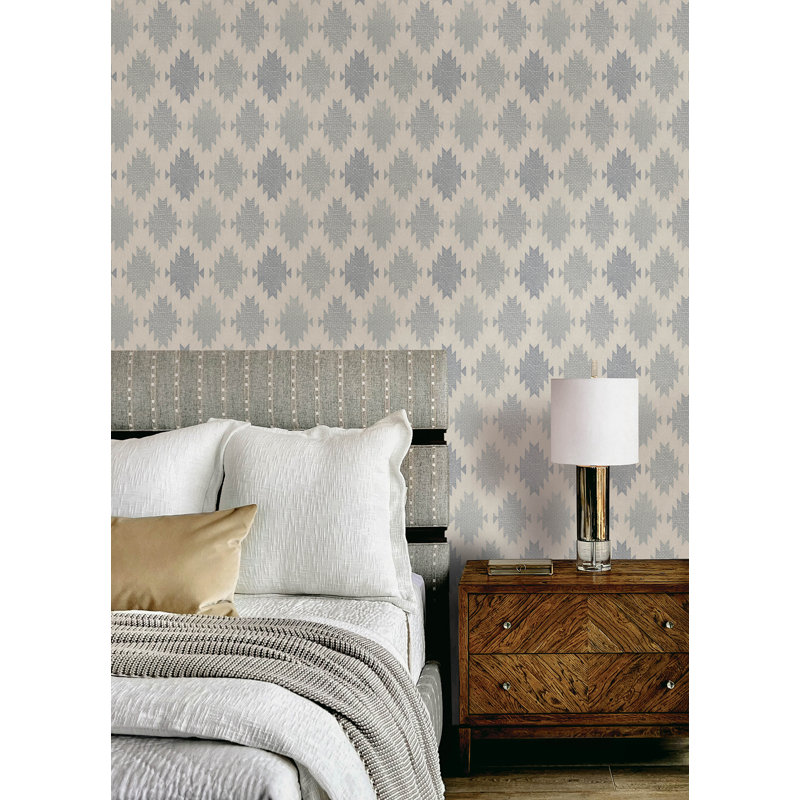 Papier peint Stitched Heirloom, Bleu