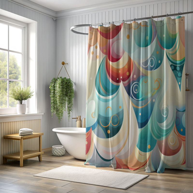 Rideau de douche Glowing, H 74 po x l 71 po