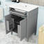 Meuble-lavabo autoportant avec lavabo en céramique, tiroir basculant et tablette réglable-1721173063