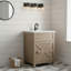Barn Door Vanity 24 " Wide In Neutral Brown