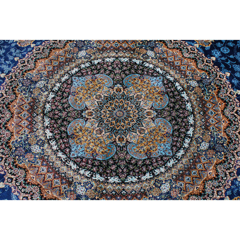 Tapis turc bleu marine 10 x 10