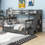 Lit superposé simple sur 3 tiroirs avec tablettes Gerimiah par Harriet Bee-707914446