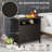 Wicker Storage Cabinet, Outdoor Buffet Cabinet, Dark Coffee-107382608