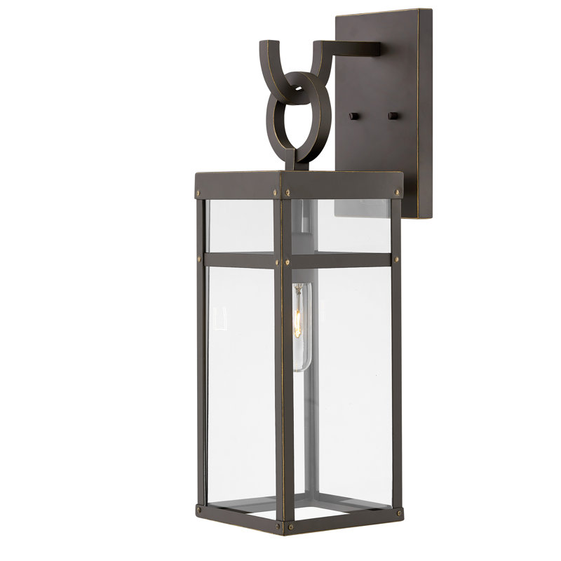 Porter Outdoor Wall Lantern, Oil Rubbed Bronze, 22" H x 6.5" W x 8.25" D