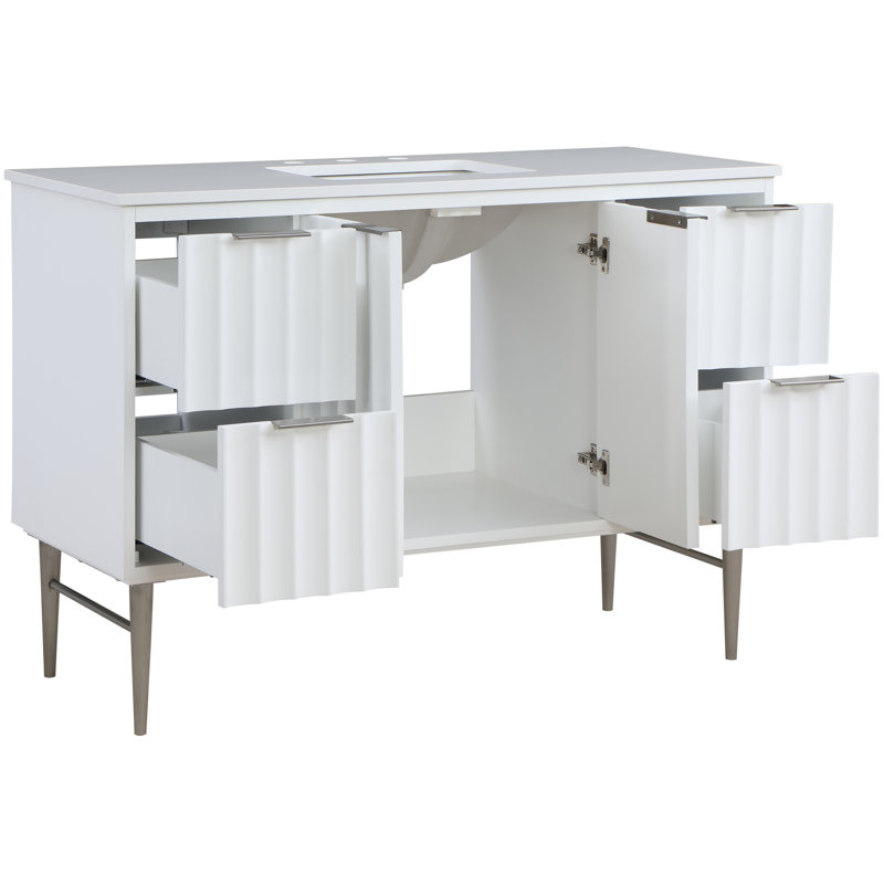 Ensemble de meuble-lavabo Mihai, Chrome