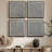 Linear Illusion Set of 4 Canvas Prints in a Frame-106959800-106959777