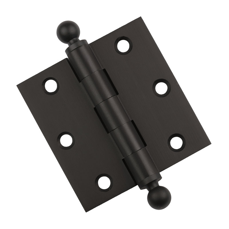 3 X 3 Solid Brass Architectural Hinge With Ball Tips, Oil Rubbed Bronze