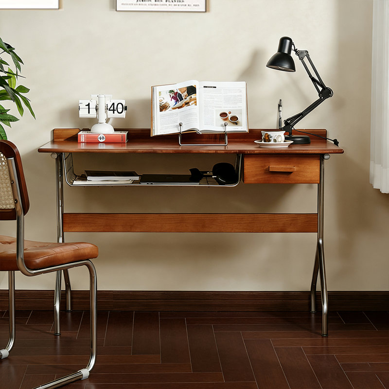 Simple and modern Solid wood study desk with Drawers, 31.5" H x 39.37" W x 22.05" D