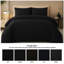 Luxury Satin Stripes Reversible Duvet Cover Set with Zipper Closure and Corner Ties-122548650
