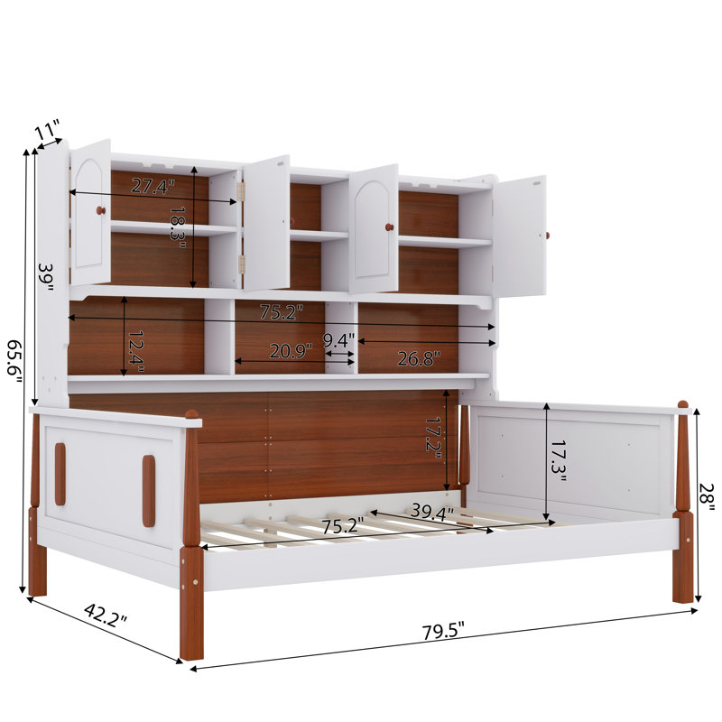 Mimmo Twin Size Platform Bed with Multiple Storage