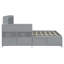 Lit plateforme en bois avec espace de rangement multifonctionnel-299589087