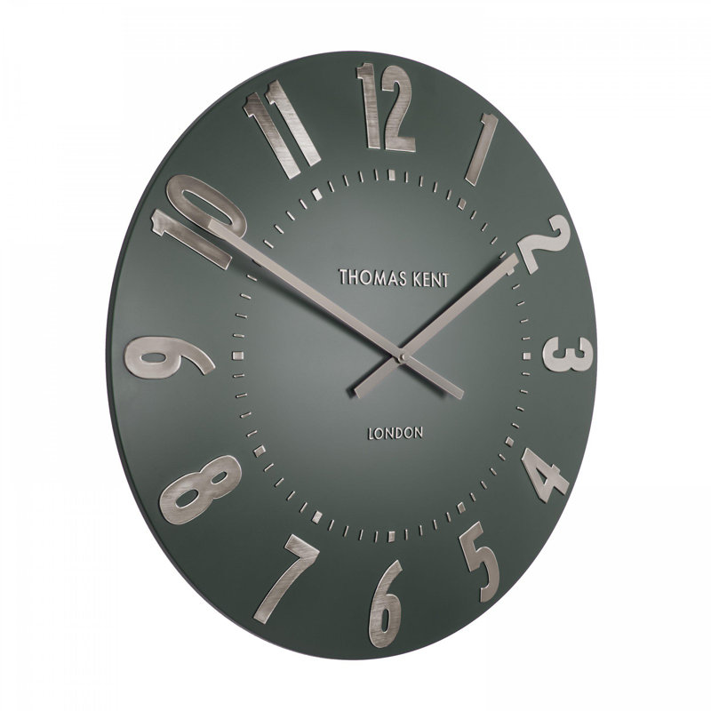 Wall Clock, 51cm H x 51cm W x 4.40cm D, Green