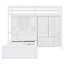 Lit superposé simple avec tiroirs, garde-robe, tablettes de rangement et lit hydraulique, blanc-1816887504