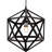 1-Light Black Island Geometric Pendant Light