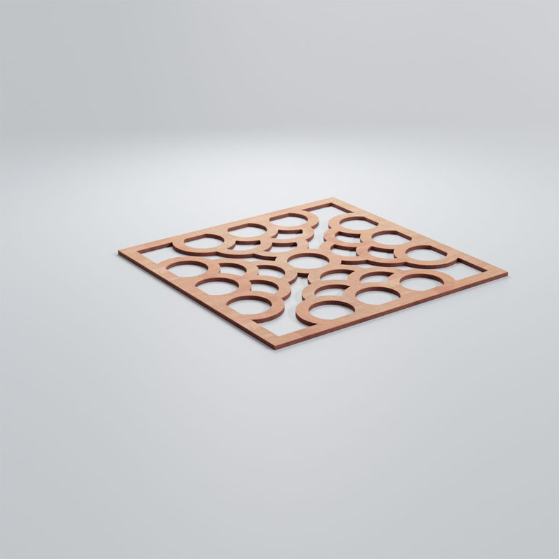 Panneaux muraux décoratifs en bois Harlingen, Cerise, H 23 3/8 po x l 23 3/8 po x P 3/8 po