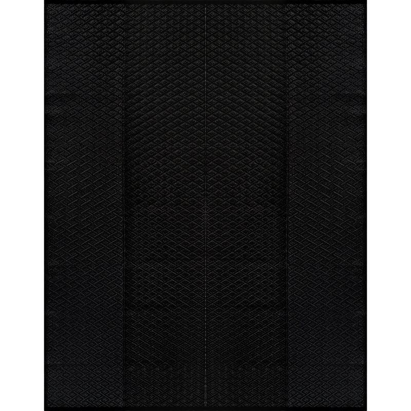 Tapis extérieur diamant, Black, Rectangle 9' x 12'