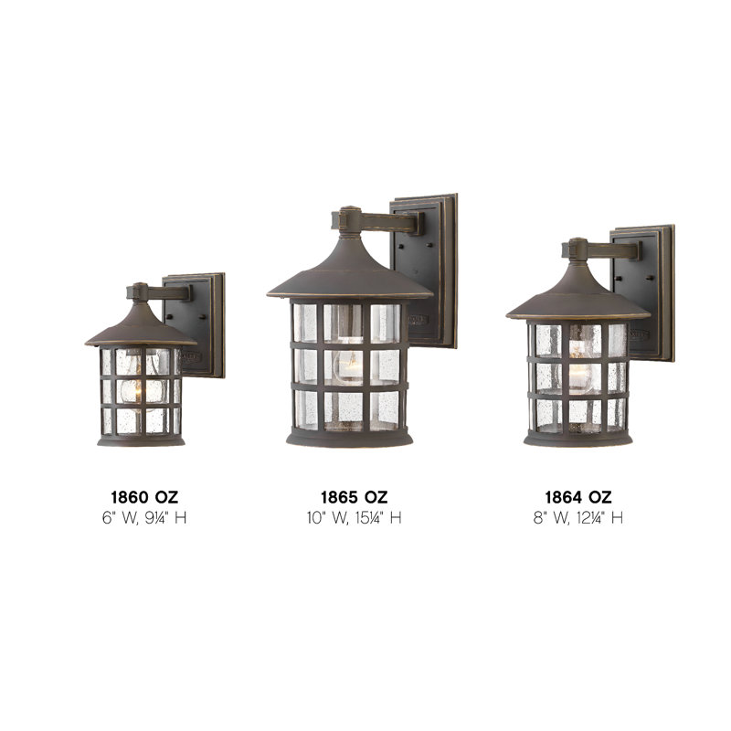 Freeport White 1 - Bulb Outdoor Wall Lantern, 15.25" H x 10" W x 11.24" D, Rubbed Bronze