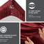 Ensemble de draps pour grand lit 4 pièces 100% ultra doux bourgogne avec draps-housses plats et 2 taies d'oreiller brossées des deux côtés Lavable à la machine