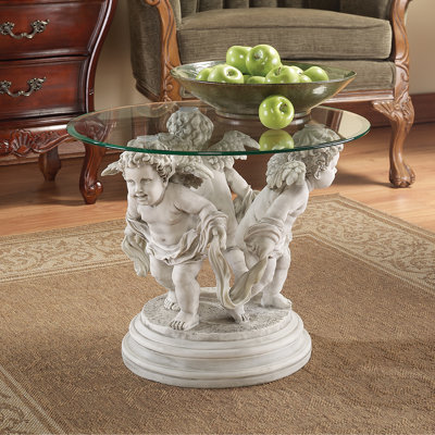 Bernini Cherubs Figurine End Table