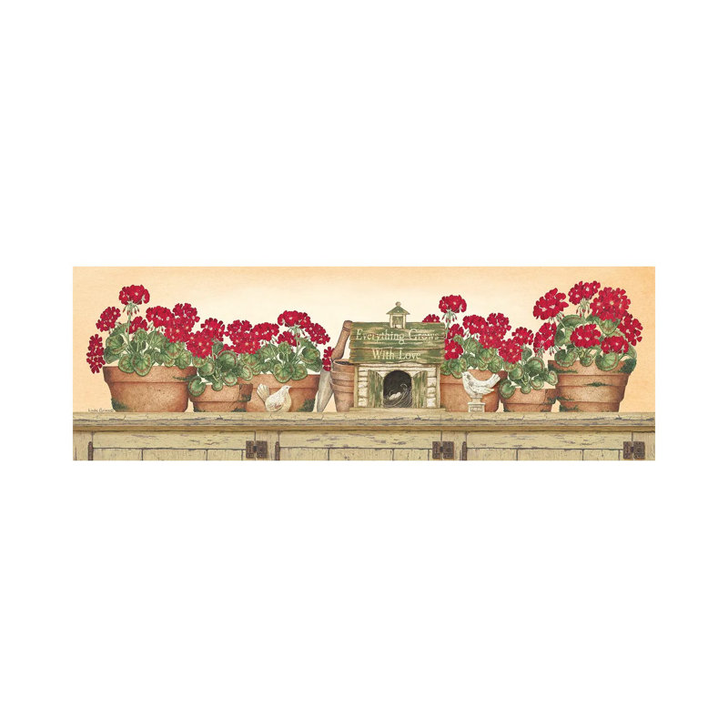 Everything Grows with Love 1 Piece Panoramic Wall Art on Canvas, 152.4 cm H x 50.8 cm W x 1.91 cm D, No Framed