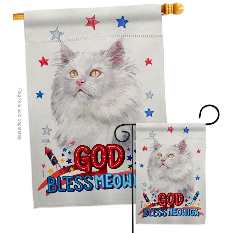 Drapeau de jardin patriotique en polyester à 2 faces, H 40 po x l 28 po