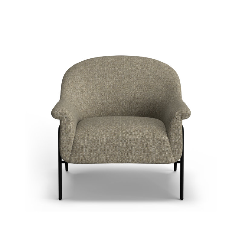 Chaise d'appoint avec pieds en métal noir, Branche