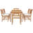 6 - Person Teak Wood Patio Dining Set with Rectangular Table , Cushions Included