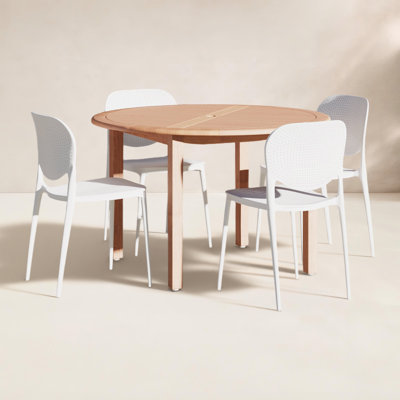 Anautica 47" Eucalyptus Patio Dining Set