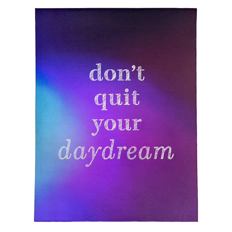 Arrière-plan multicolore ne pas quitter votre daydream citation en poly-chenille, Rectangle 5 pi x 7 pi