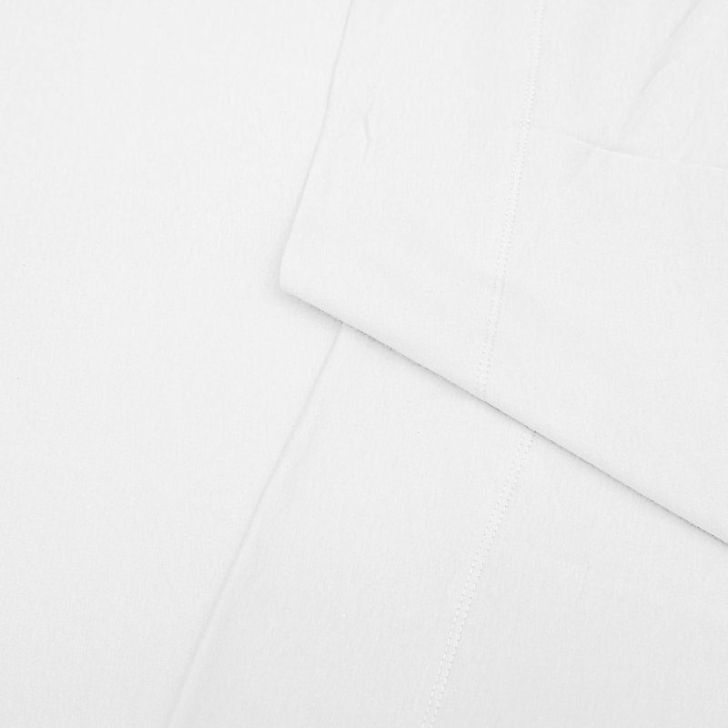 Drap 100% coton jersey plat seulement - très doux - ajustement facile - confortable, Drap plat de taille double, Blanc