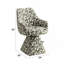 Fauteuil d'appoint en tissu vert avec pivot