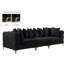 Canapé modulaire en velours à accoudoirs carrés 108 po-87475413